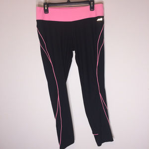 Bright Pink and Black Yoga Pants